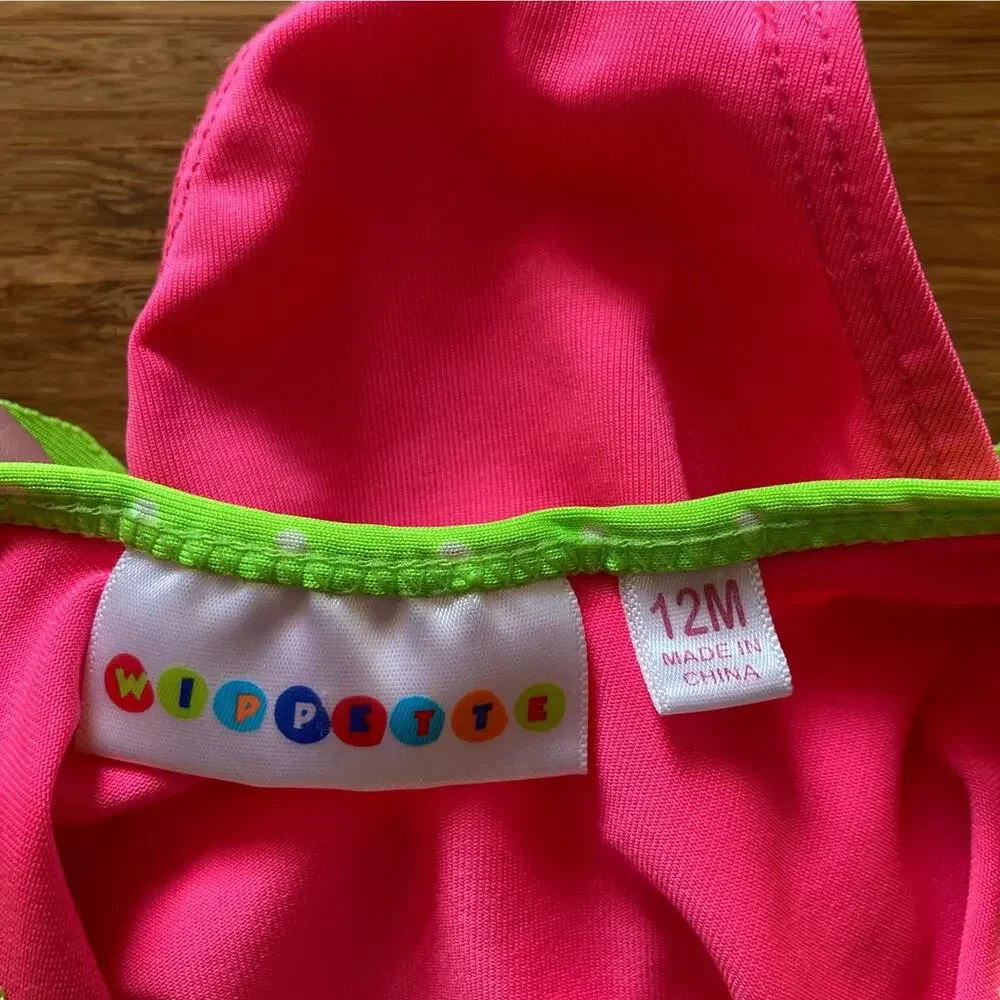 Wippette Pink Pinneaple Swimsuit, Size 12M